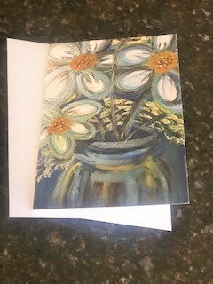 Flower Art Printed Greeting Card