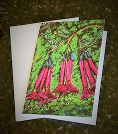 "Cantua Buxifolia" Flower Greeting Card